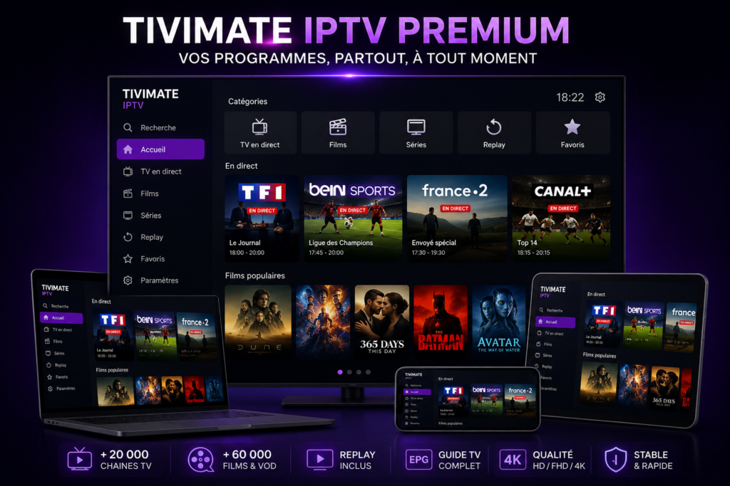 TV + Fire Stick + Android TV + tablette + smartphone